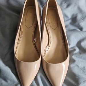 Liz Claiborne Nude Patent Pointed-Toe Pumps